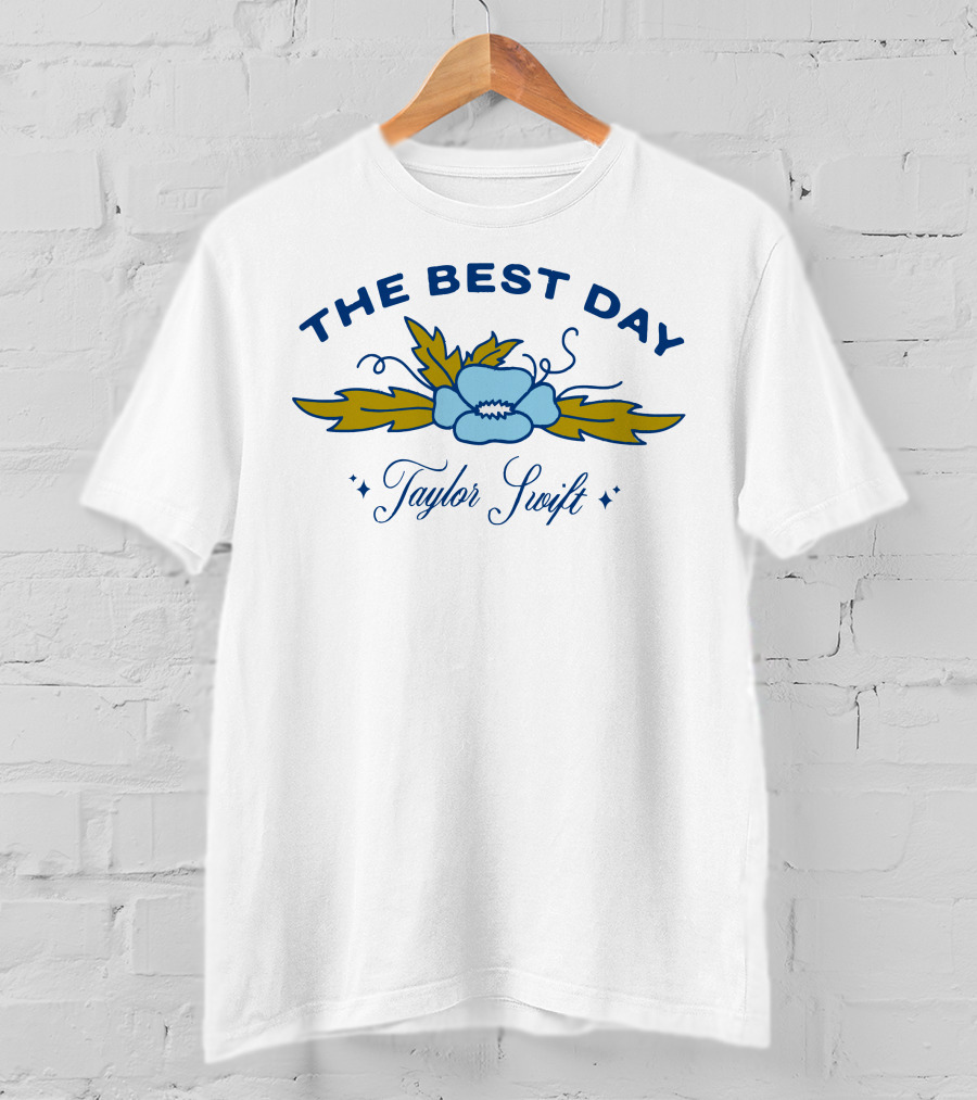 The Best Day Taylor Swift Blue Flower T-Shirt