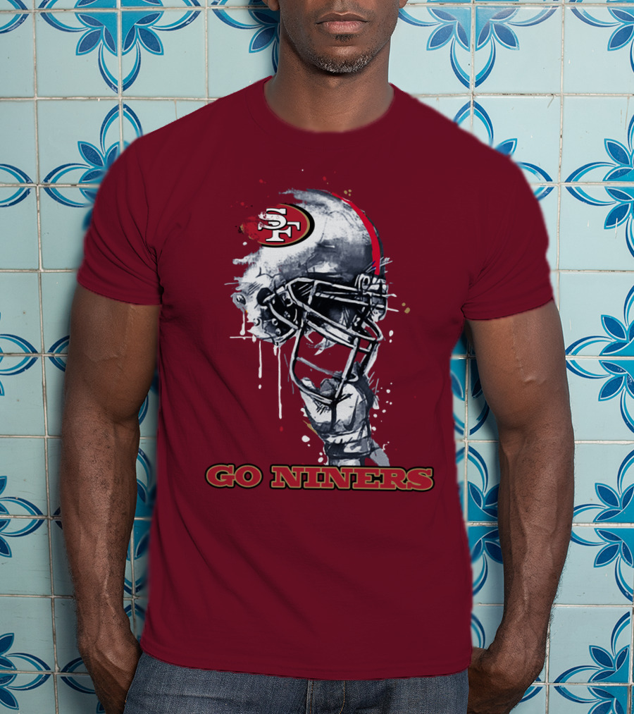 Go Niners Sf49ers Helmet T-Shirt