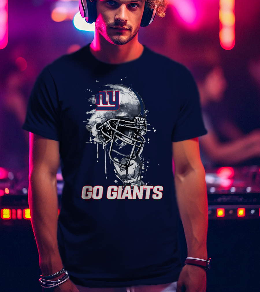 Ny Giants Football Helmet Go Giants T-Shirt