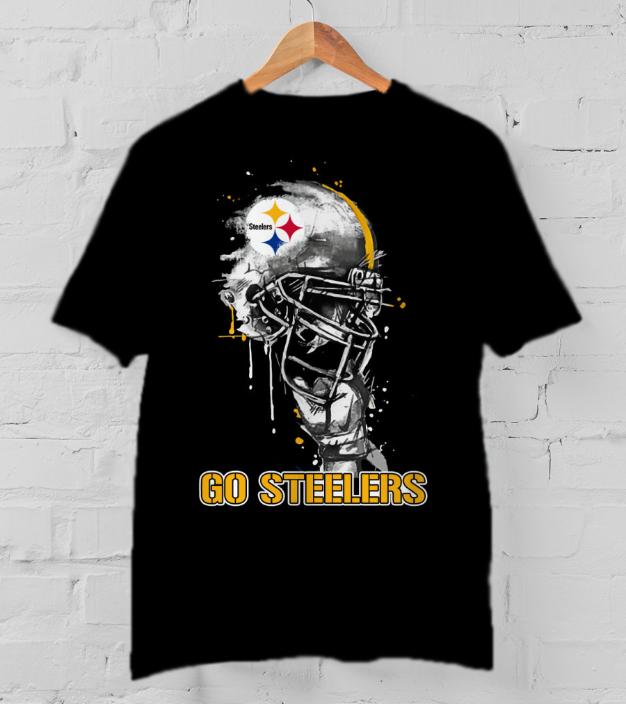 Steelers Football Skull Helmet Go Steelers T-Shirt