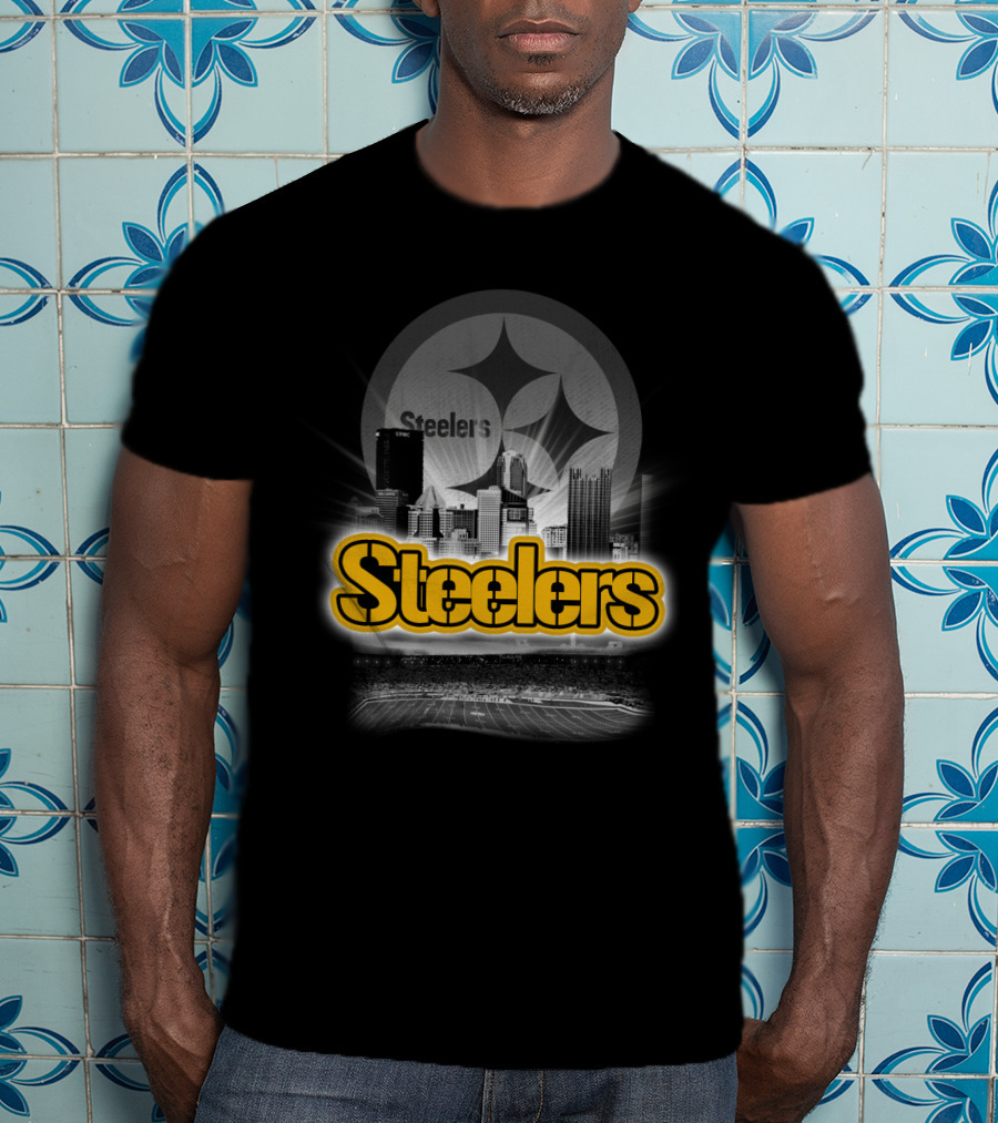 Steelers Pittsburgh Skyline Nfl Football T-Shirt