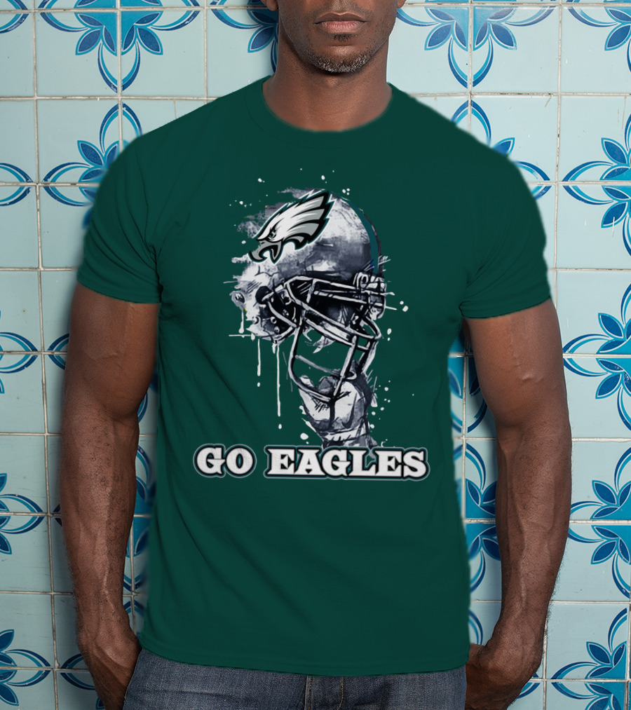 Philadelphia Eagles Helmet Go Eagles T-Shirt