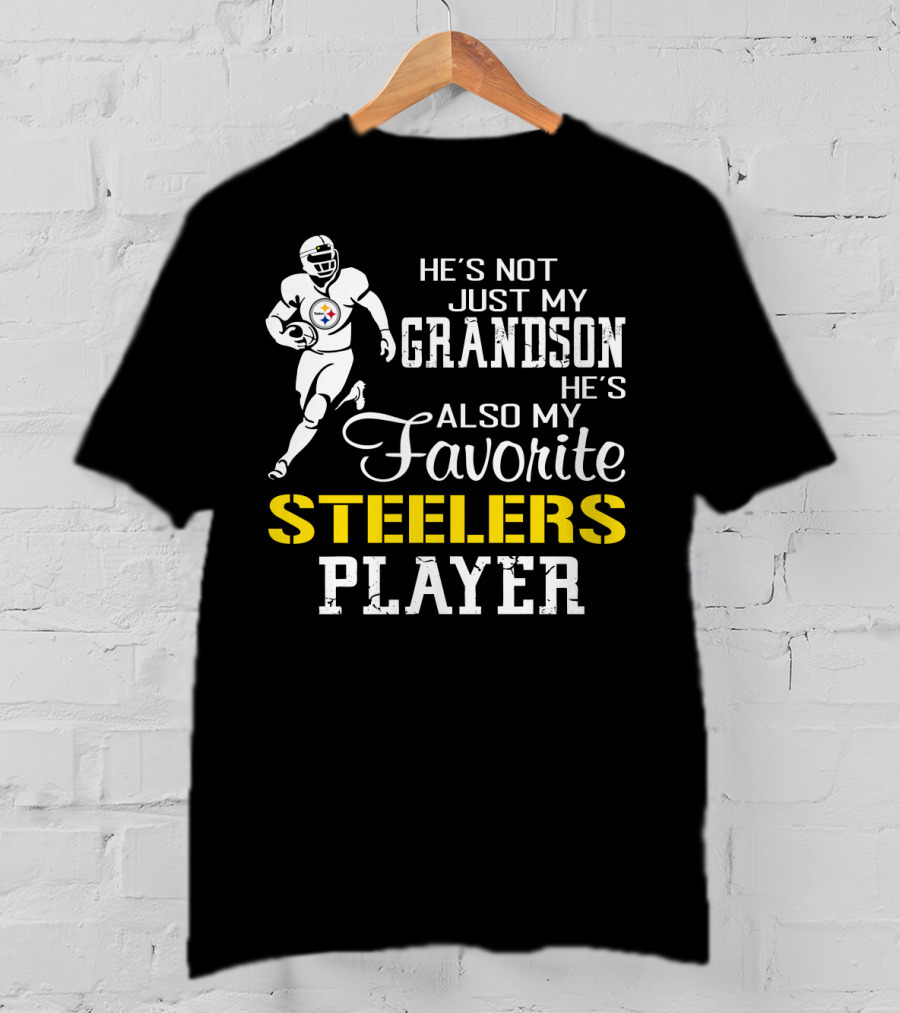 He's Not Just My Grandson He's Also My Favorite Steelers Player T-Shirt