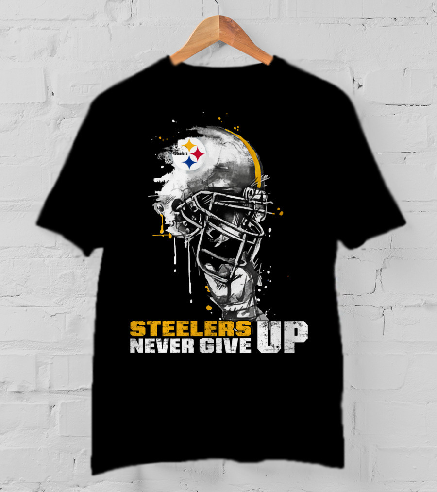 Steelers Never Give Up Helmet *Special Edition T-Shirt