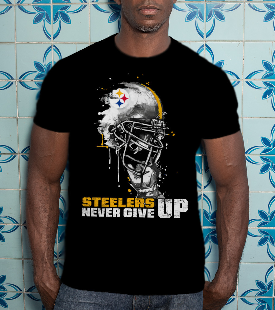 Steelers Never Give Up Helmet *Special Edition T-Shirt