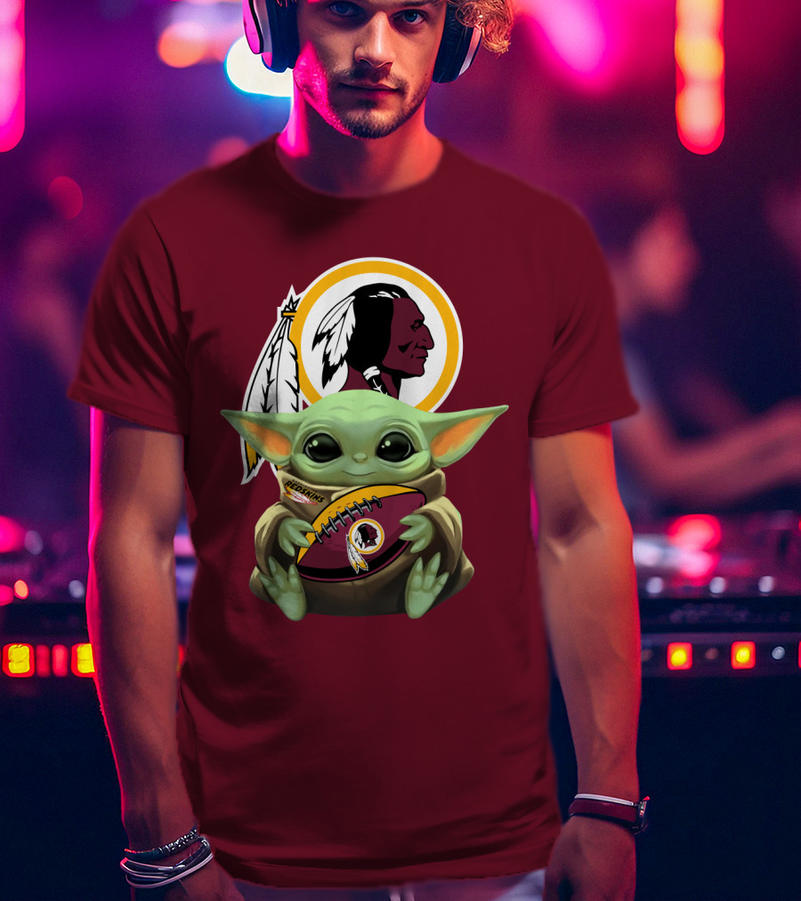 Washington Redskins Baby Yoda Football Fan Collectible T-Shirt