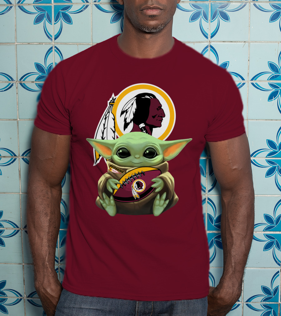 Washington Redskins Baby Yoda Football Fan Collectible T-Shirt