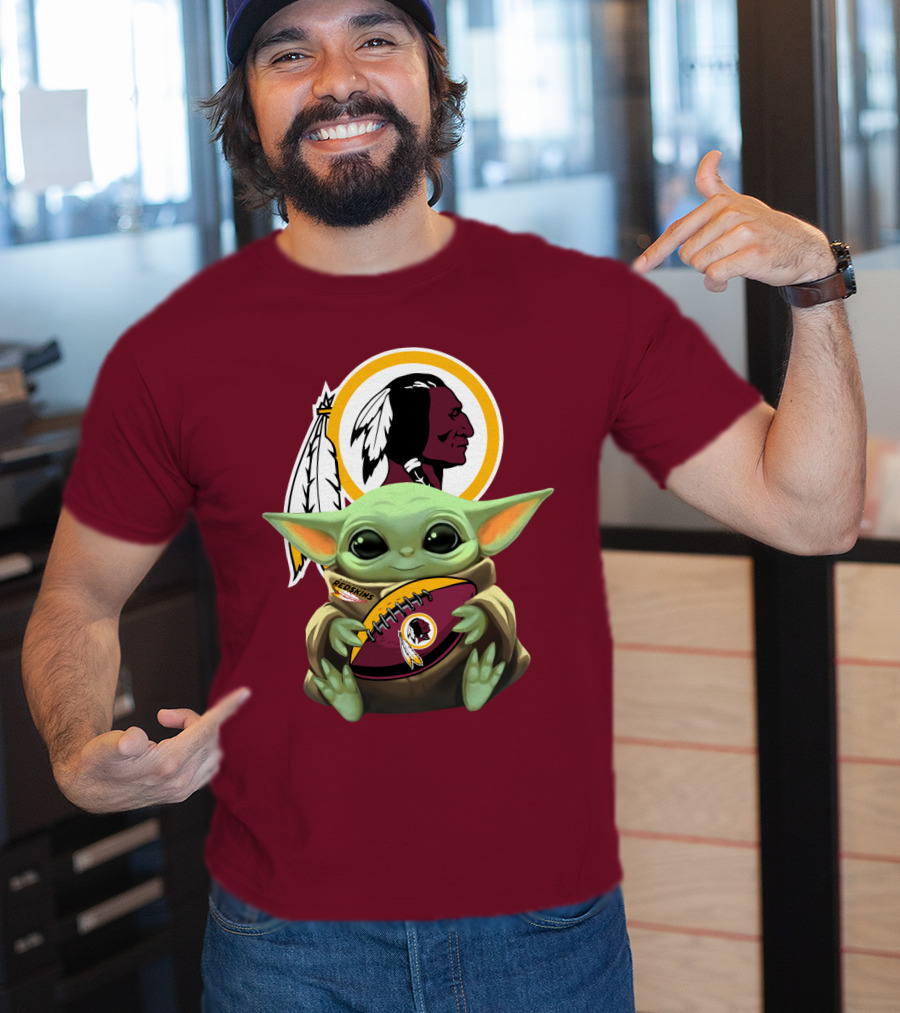 Washington Redskins Baby Yoda Football Fan Collectible T-Shirt