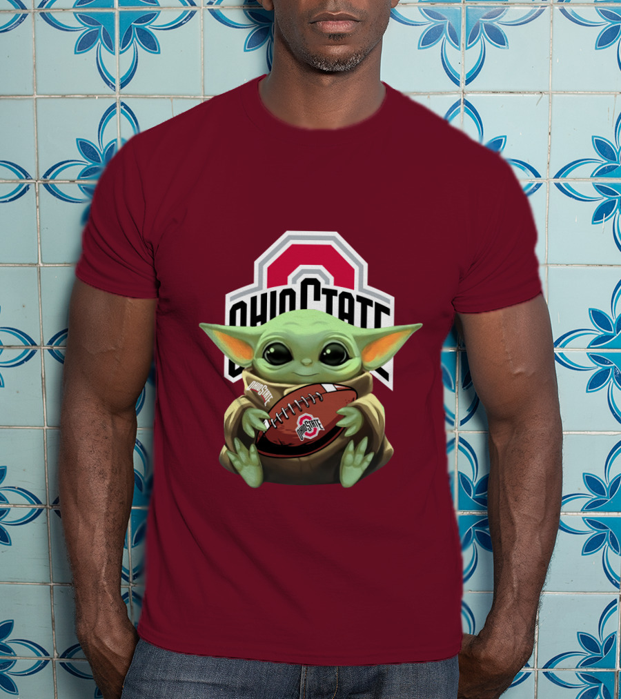 Ohio State Baby Yoda Football T-Shirt
