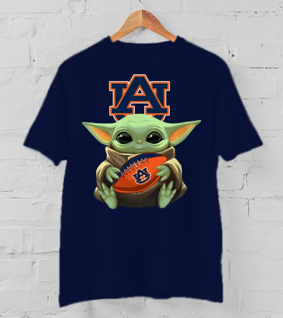 Auburn Baby Yoda Football T-Shirt
