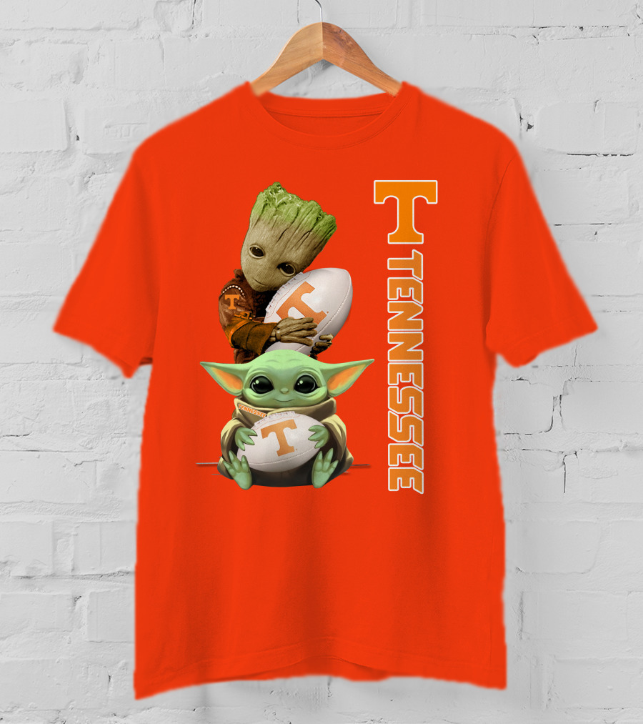 Groot Baby Yoda Tennessee Football T-Shirt