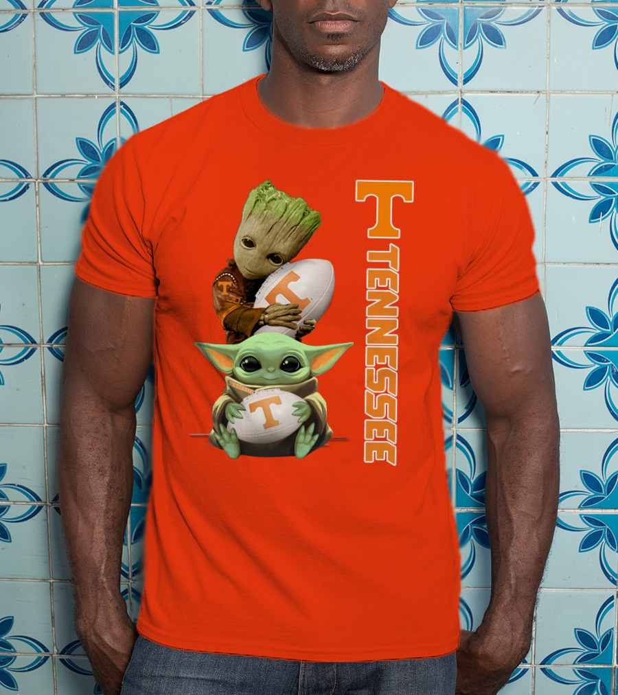 Groot Baby Yoda Tennessee Football T-Shirt