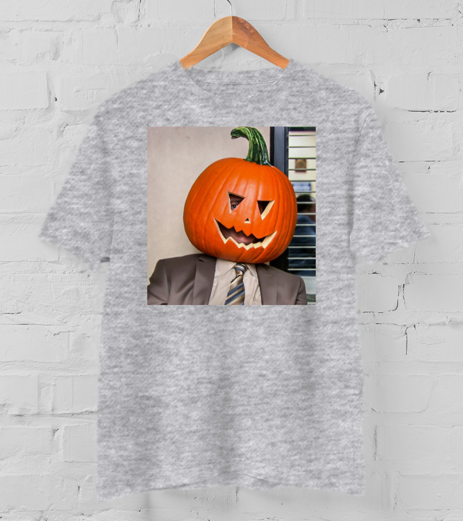 Office Halloween Pumpkin Head Costume T-Shirt