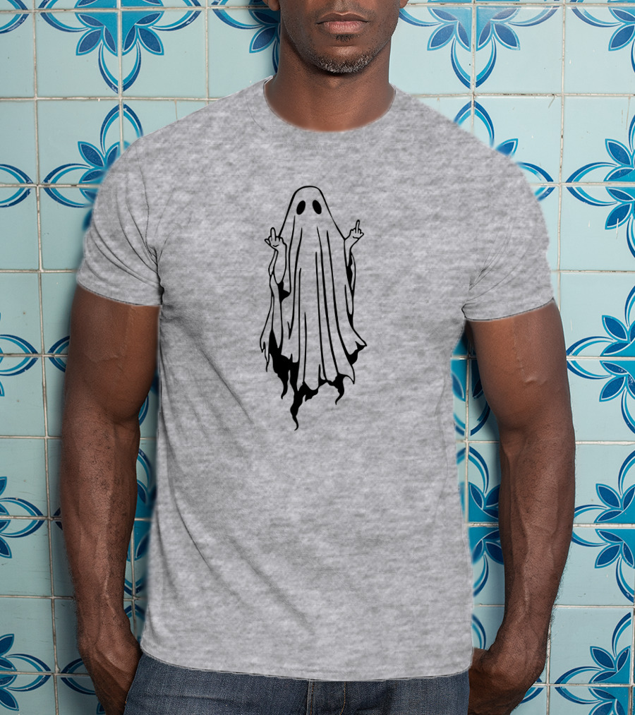 Middle Finger Ghost Gesture T-Shirt