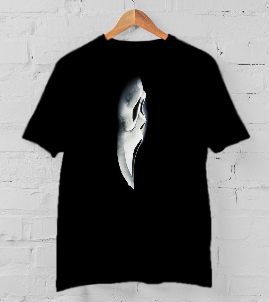 Ghostface Mask Scream Knife Horror Movie Slasher Halloween T-Shirt