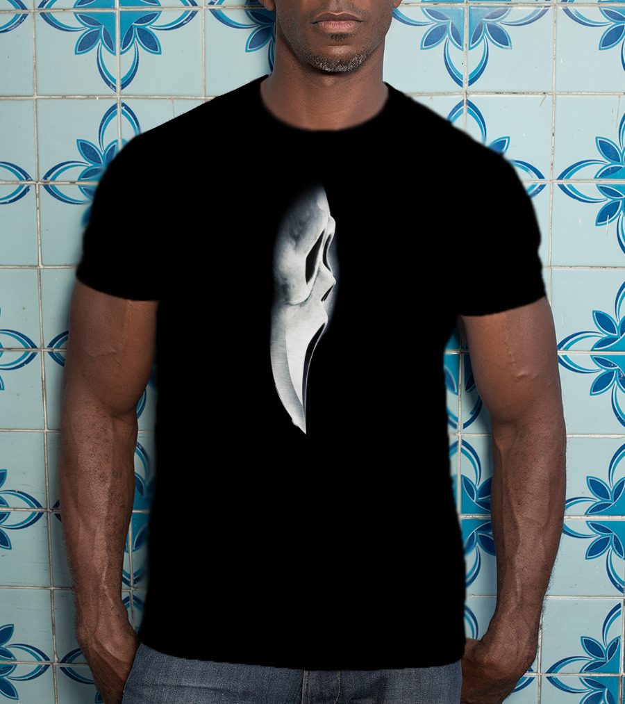 Ghostface Mask Scream Knife Horror Movie Slasher Halloween T-Shirt