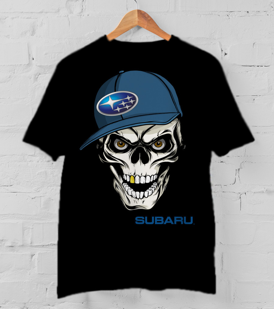 SUBARU Skull With Cap T-Shirt