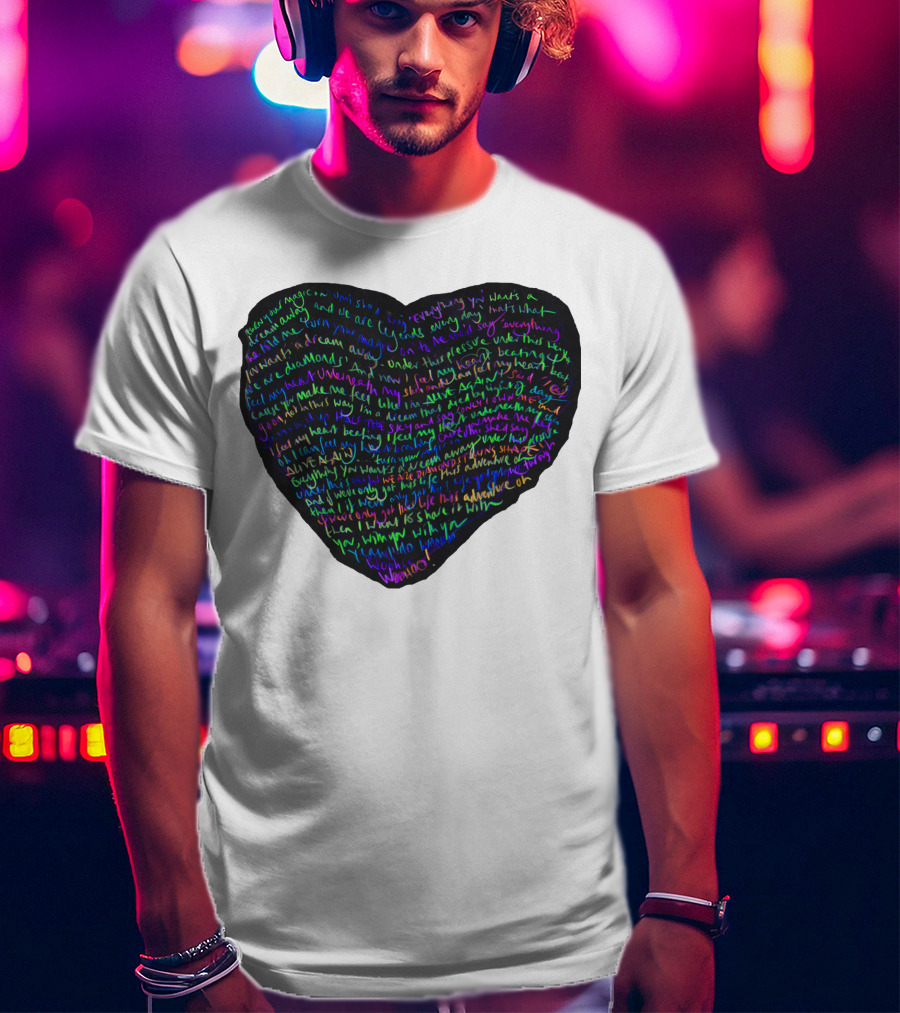 C.P White Heart Shaped T-Shirt
