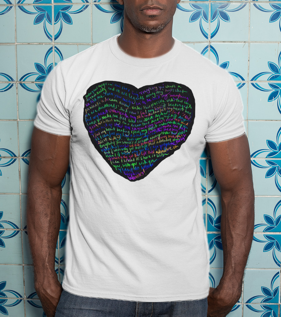 C.P White Heart Shaped T-Shirt