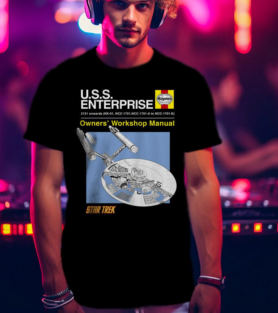 U.S.S Enterprise Haynes Owners' Workshop Manual Star Trek 2151 Onwards NCC-1701 NCC-1701-A To NCC-1701-E T-Shirt