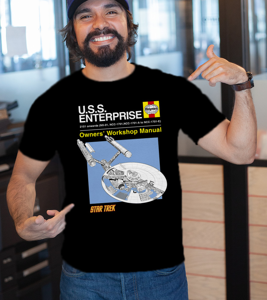 U.S.S Enterprise Haynes Owners' Workshop Manual Star Trek 2151 Onwards NCC-1701 NCC-1701-A To NCC-1701-E T-Shirt