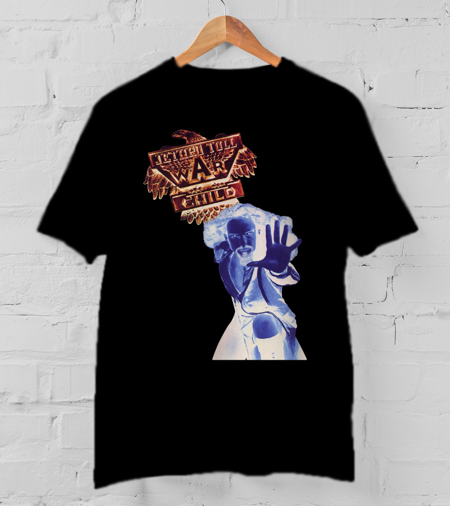 Jethro Tull War Child Eagle Motif With Reaching Figure T-Shirt