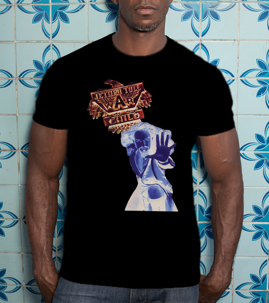 Jethro Tull War Child Eagle Motif With Reaching Figure T-Shirt