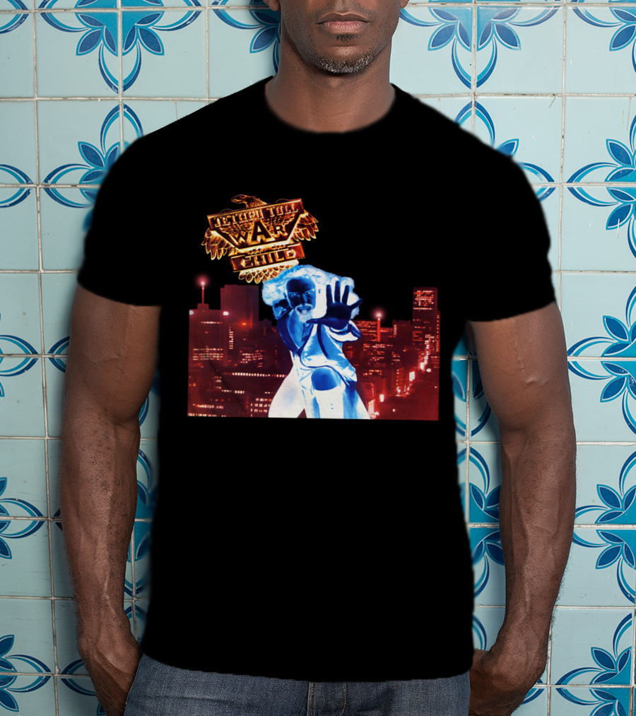 Faster Than A Bullet War Child Urban Heroic Cityscape T-Shirt