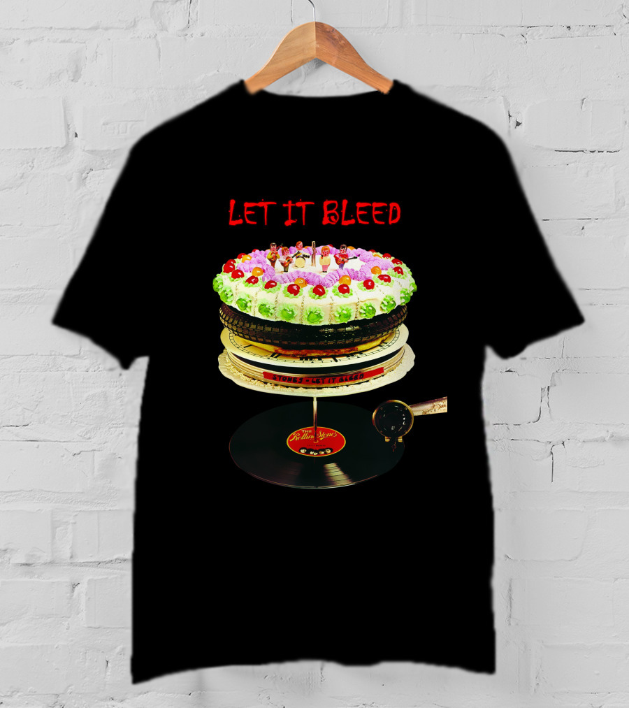 Let It Bleed Rolling Stones Cake Vinyl Record T-Shirt