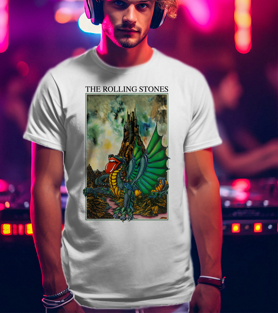 The Rolling Stones Dragon And Castle Scene T-Shirt