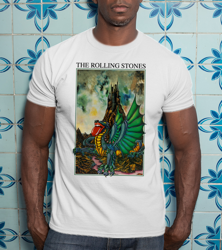 The Rolling Stones Dragon And Castle Scene T-Shirt