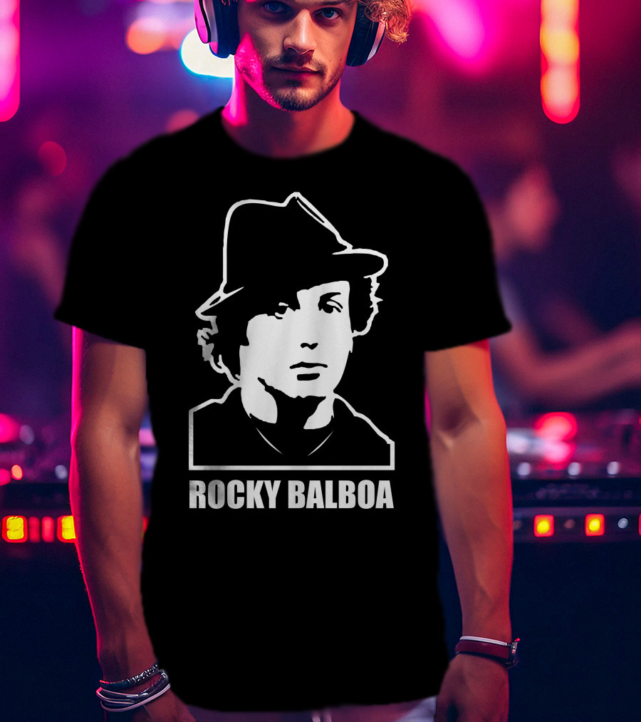 Rocky Balboa Iconic Boxing Legend With Hat T-Shirt