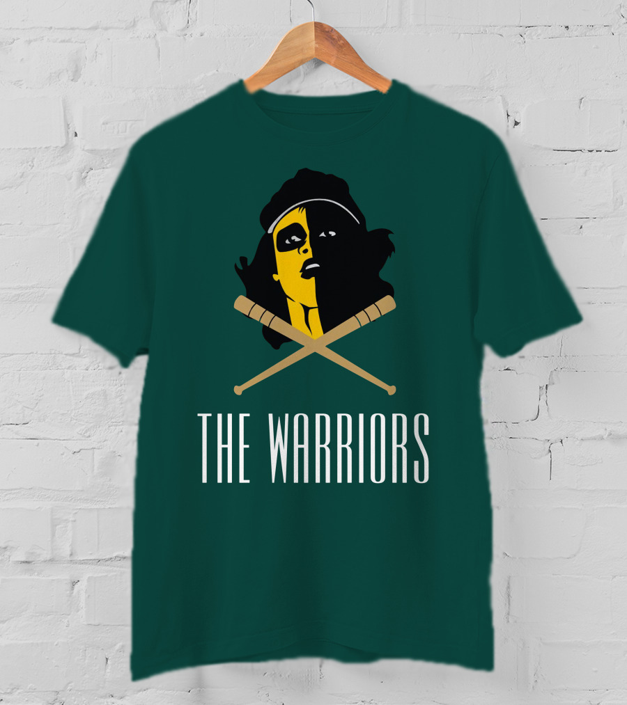 The Warriors Movie Concept Art Face And Crossed Bats T-Shirt