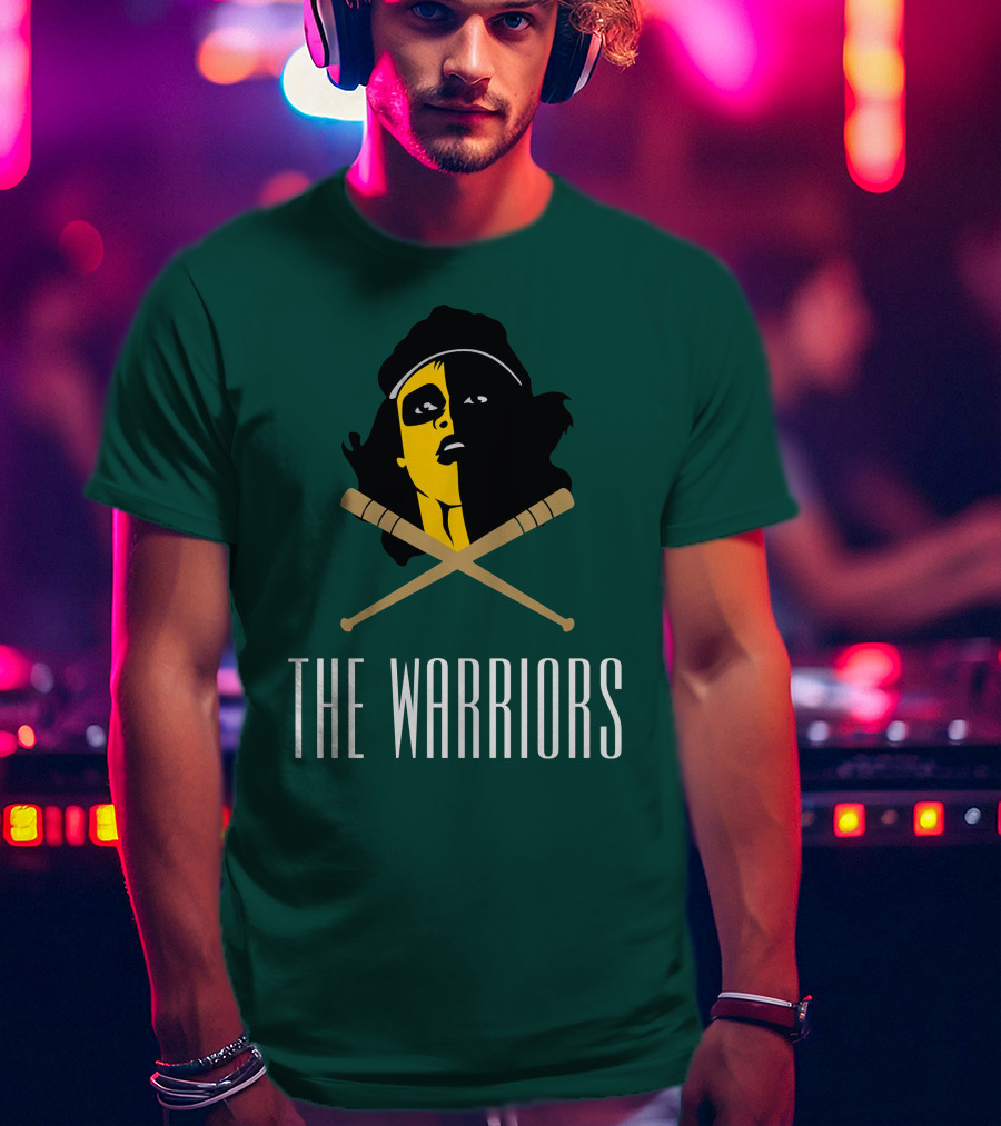 The Warriors Movie Concept Art Face And Crossed Bats T-Shirt