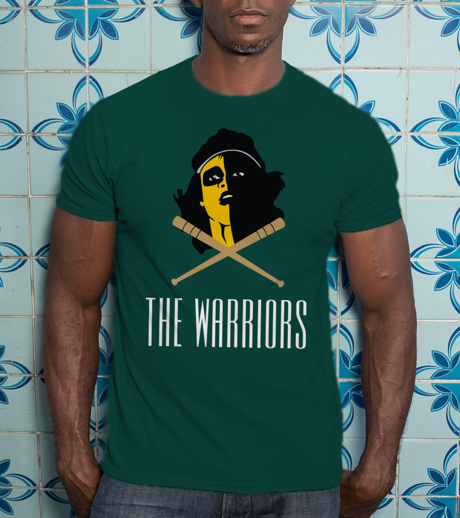 The Warriors Movie Concept Art Face And Crossed Bats T-Shirt