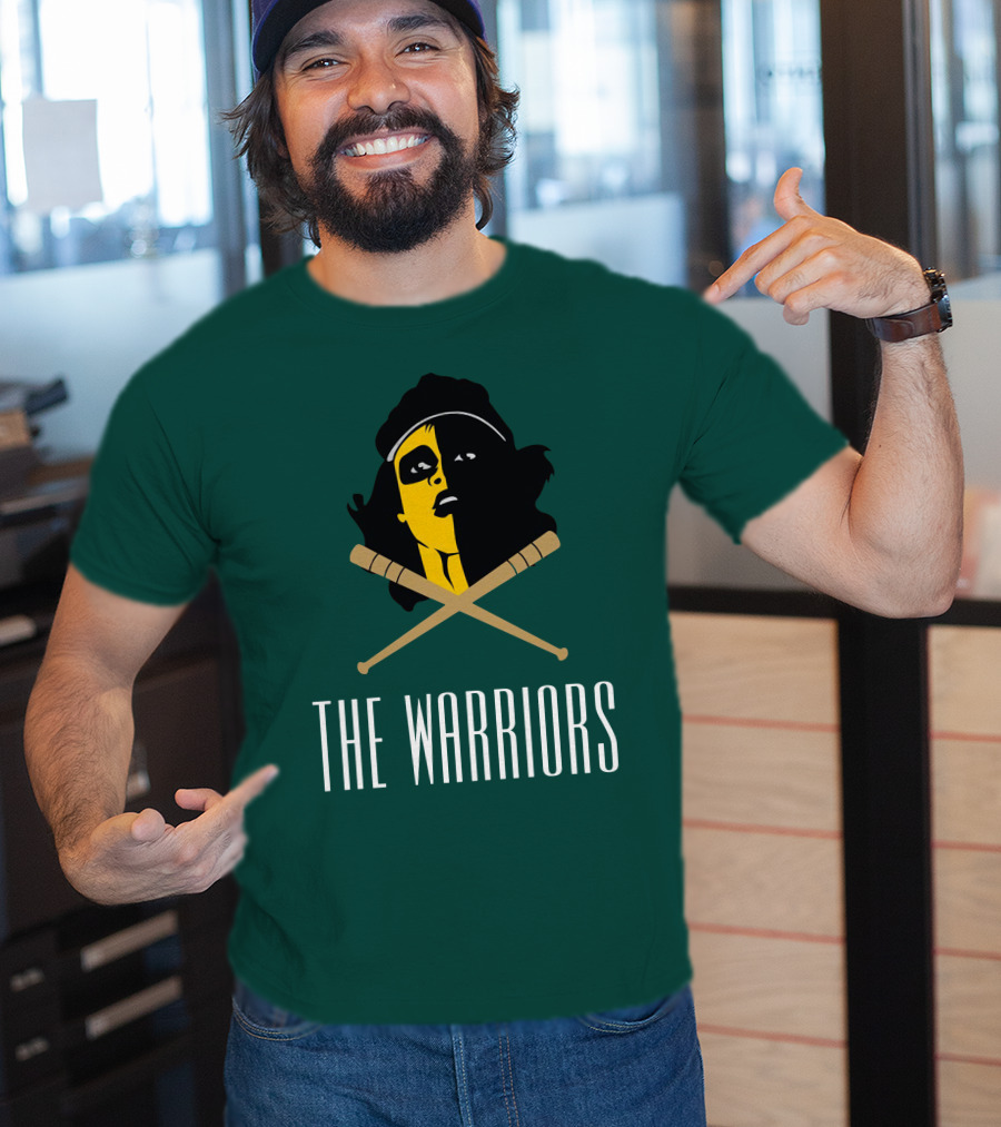 The Warriors Movie Concept Art Face And Crossed Bats T-Shirt