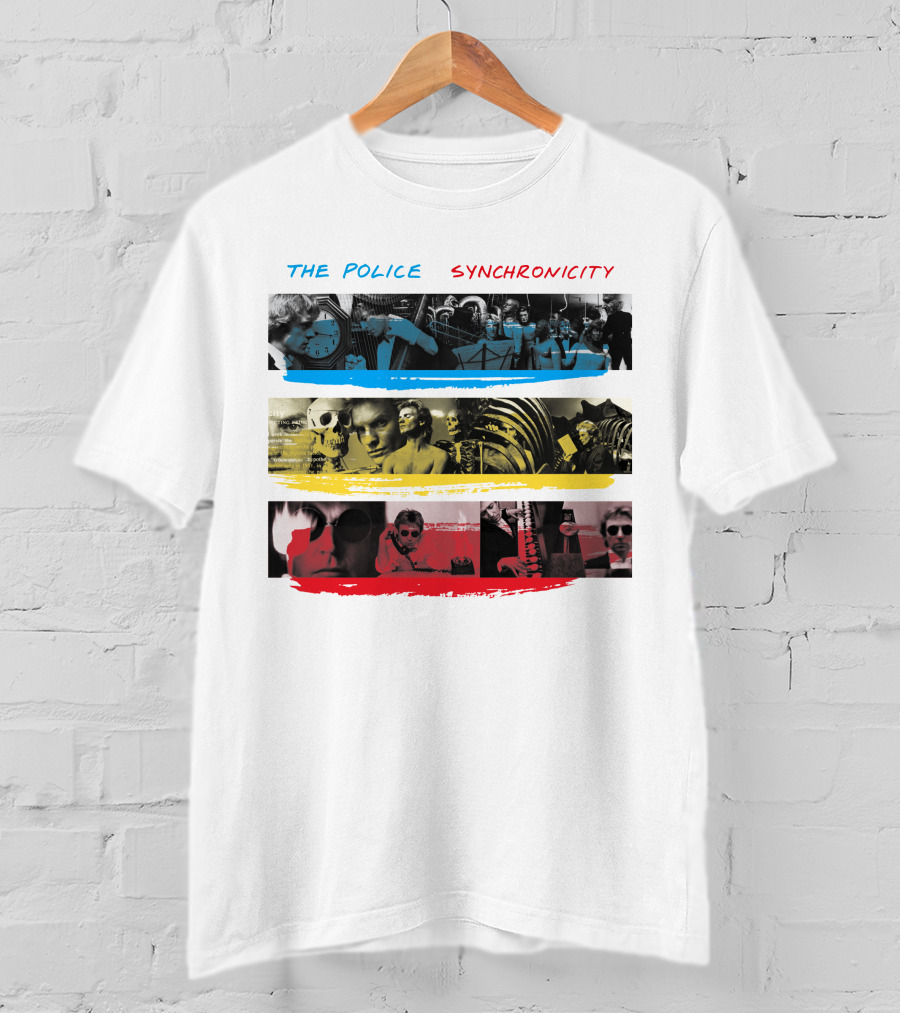 The Police Synchronicity Album Art Stripes T-Shirt