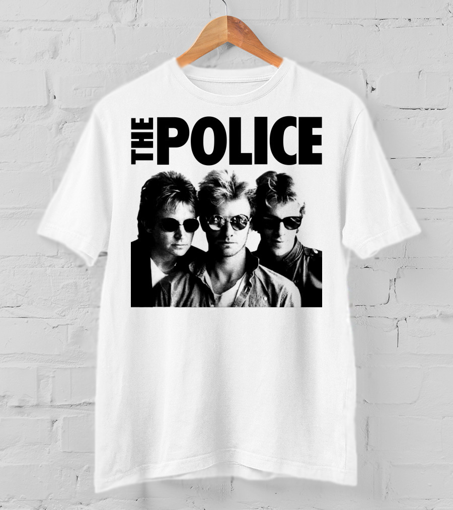 The Police Band Black And White Photo T-Shirt