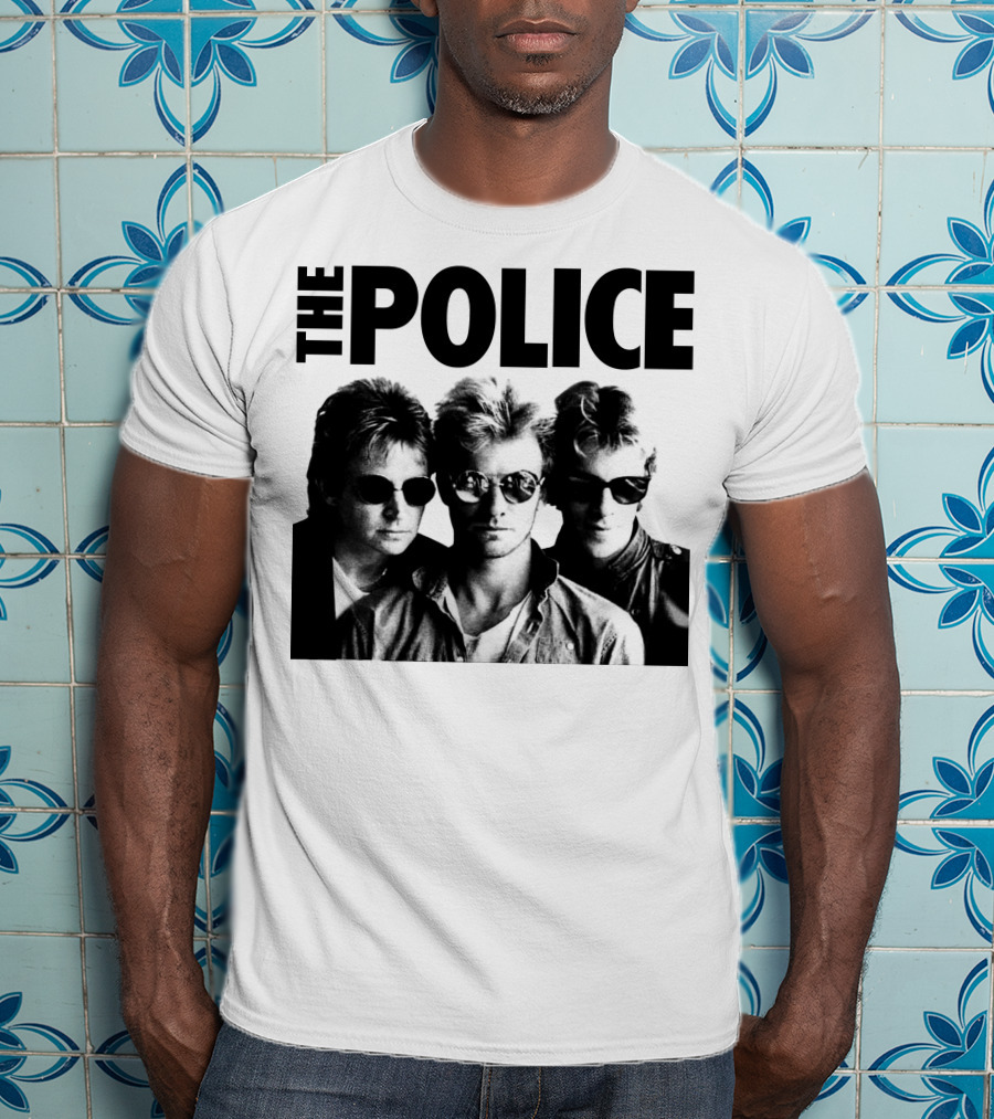 The Police Band Black And White Photo T-Shirt