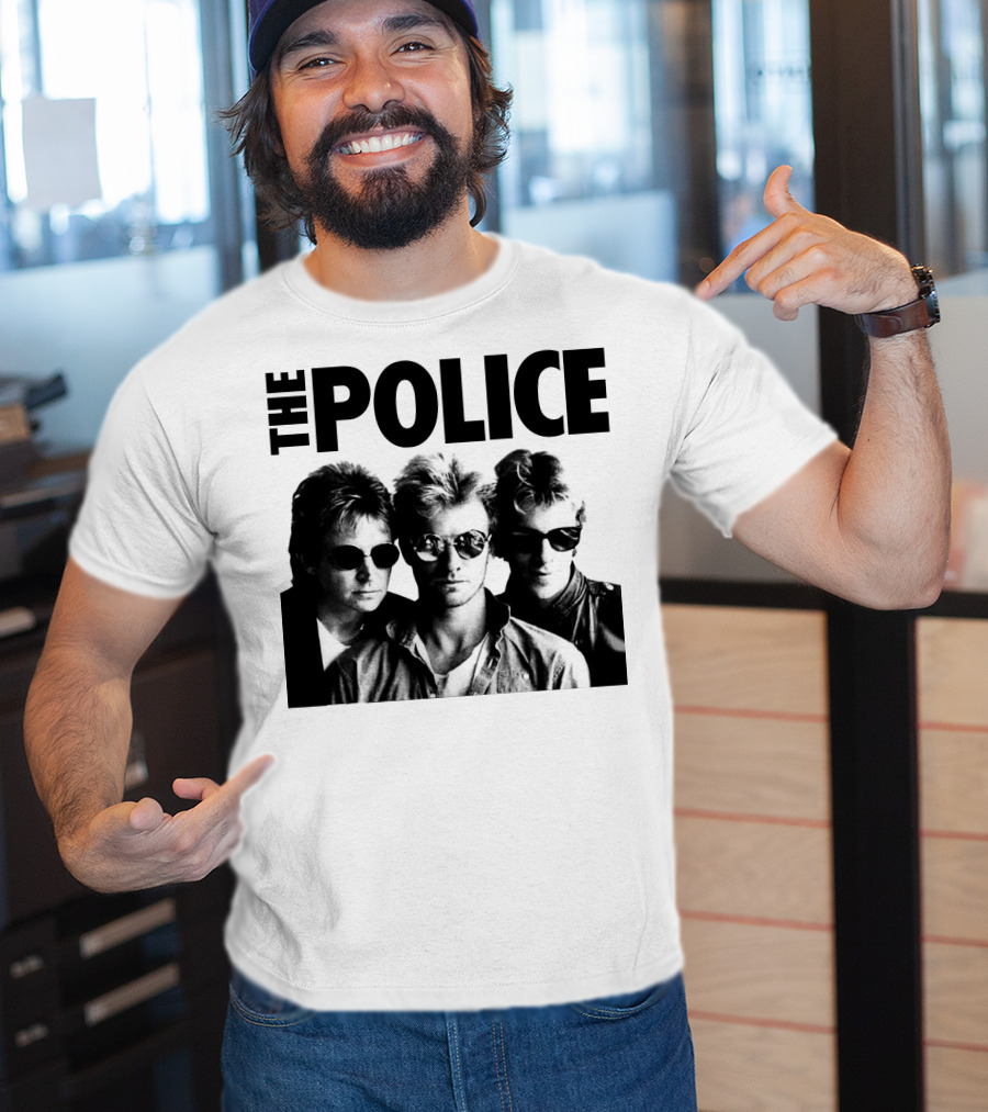 The Police Band Black And White Photo T-Shirt