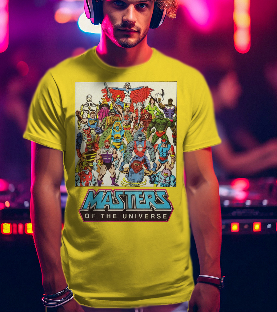 Masters Of The Universe He-Man Iconic Characters Group Retro Comic T-Shirt