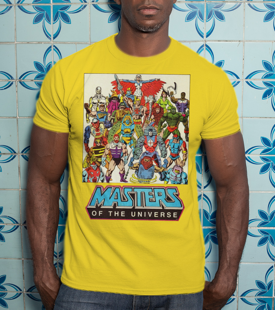 Masters Of The Universe He-Man Iconic Characters Group Retro Comic T-Shirt