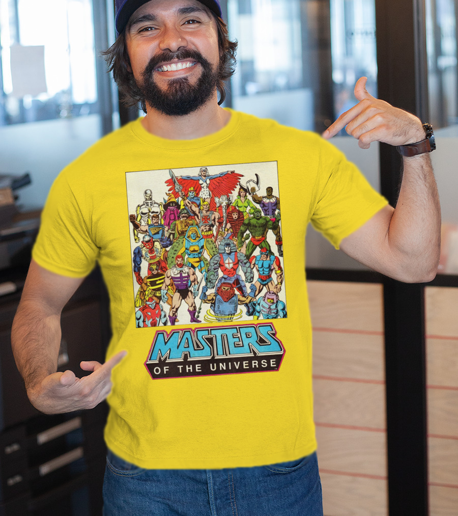Masters Of The Universe He-Man Iconic Characters Group Retro Comic T-Shirt
