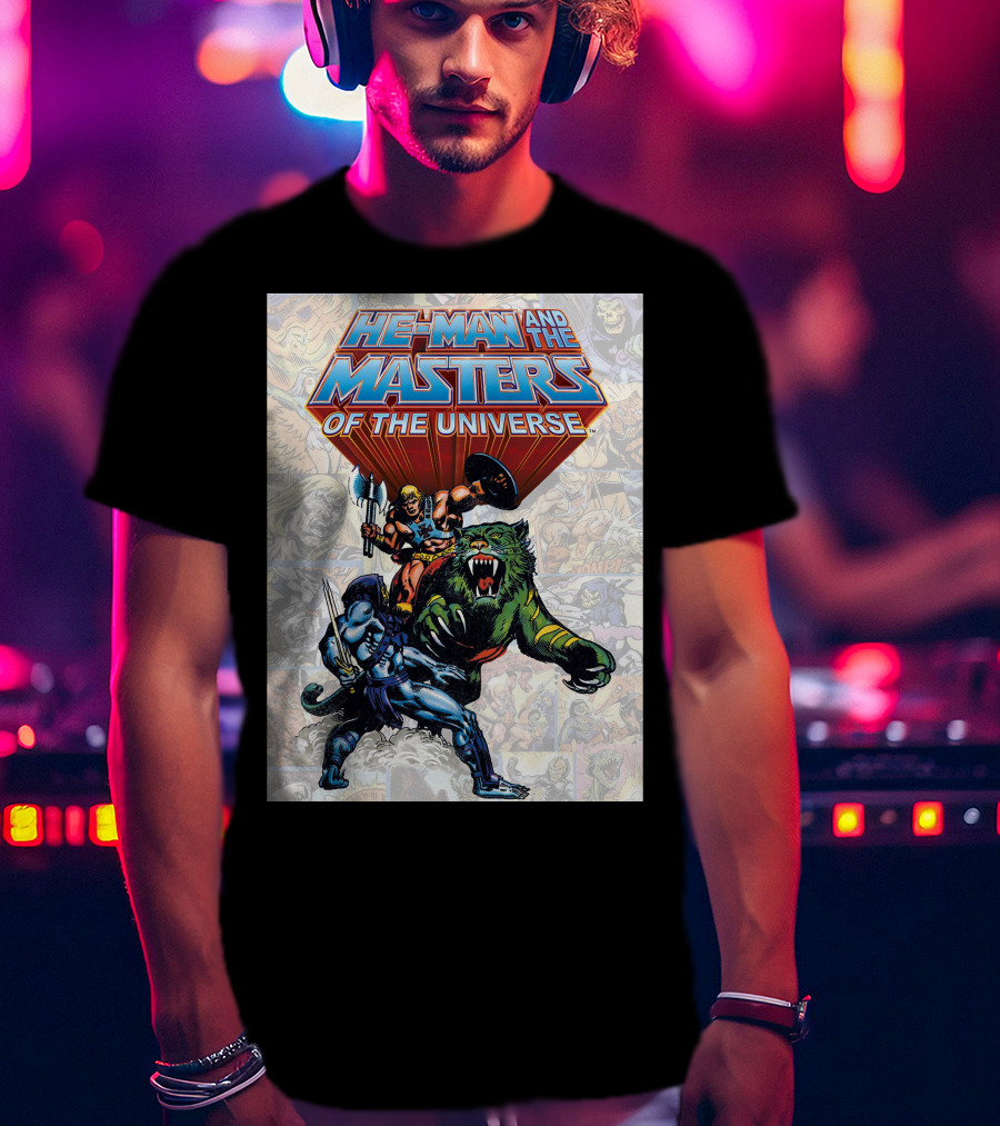 He-Man And The Masters Of The Universe Comic Style Action T-Shirt