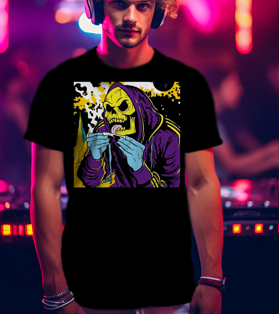 Skeletor Rolling Hoodie Masters Of The Universe 80s Retro Style Cartoon T-Shirt