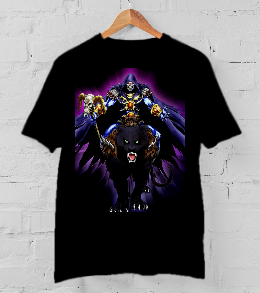 Skeletor Riding Panthor Masters Of The Universe Fantasy T-Shirt