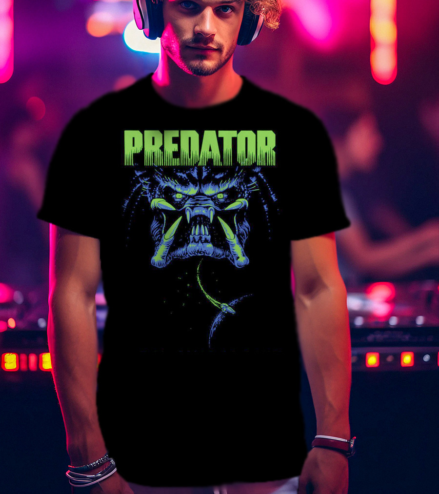 Predator Alien Creature Neon Combat Action T-Shirt