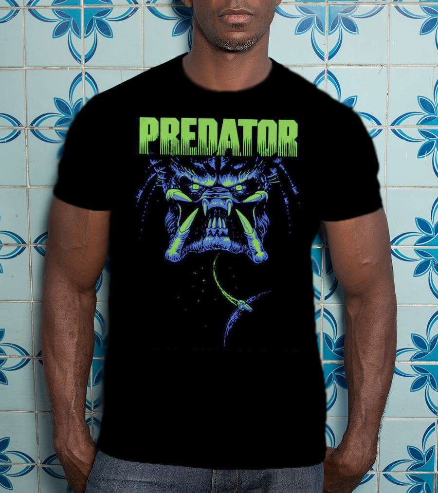 Predator Alien Creature Neon Combat Action T-Shirt