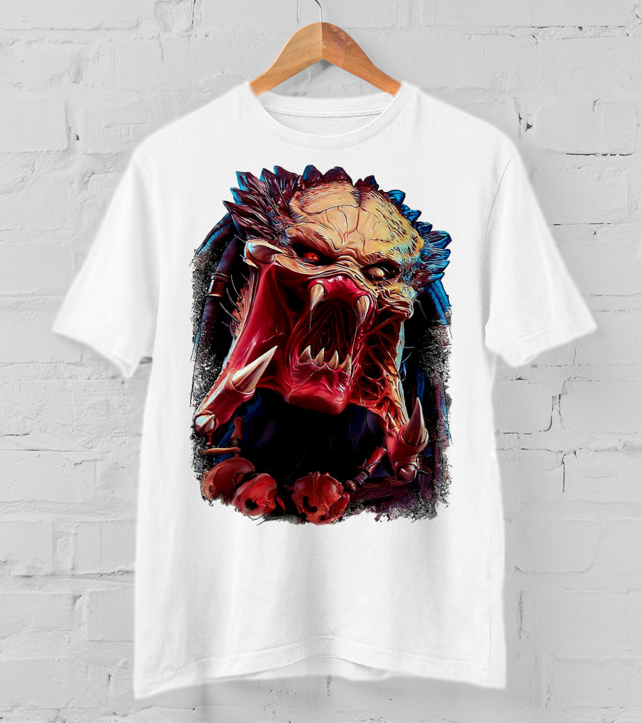 Predator Alien Creature Roaring Face T-Shirt