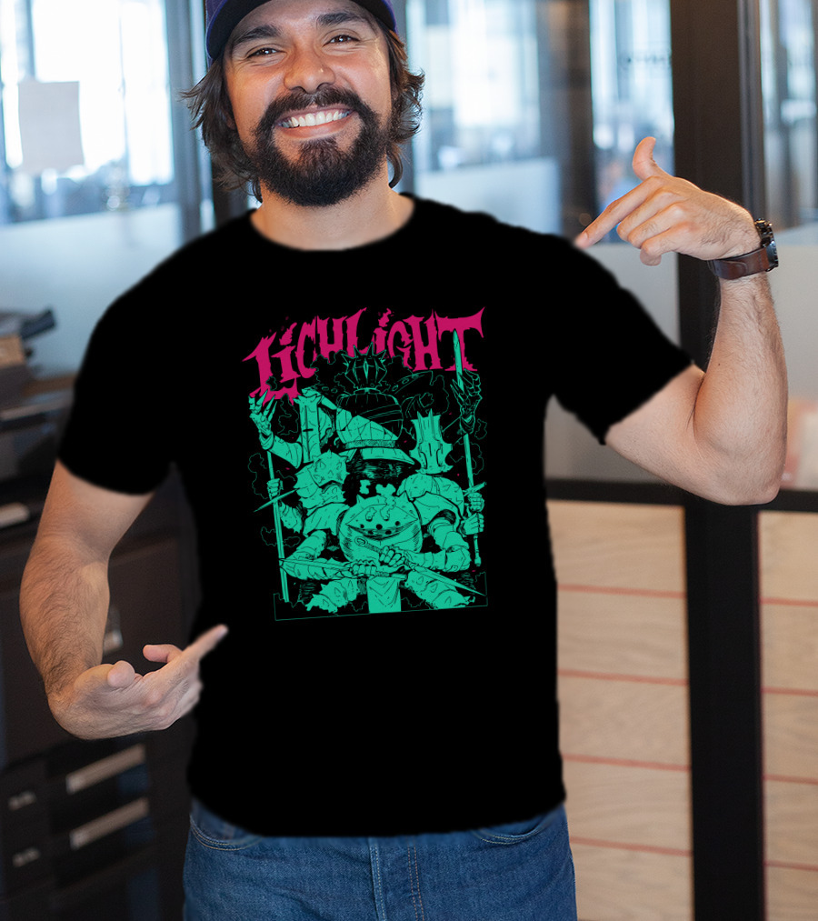 Lichlight Medieval Knight Skeleton Warrior T-Shirt